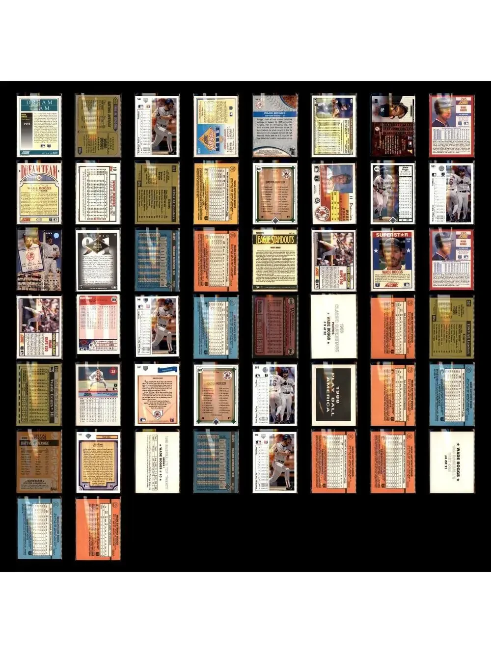 Wade Boggs Lot 50 Baseball Cards 1991 Score Dream Team Boston Red Sox Set MLB NM - Picture 2 of 13